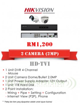 PACKAGES CCTV 2 CAMERA 4CH-2MP